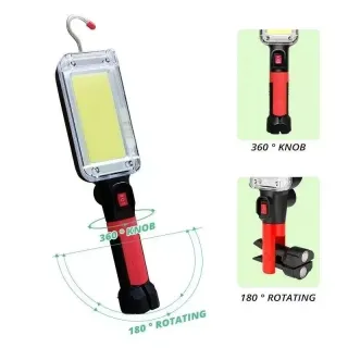 Torcia LED Ricaricabile - Lampada da Lavoro
