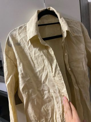 Blusa lino beige