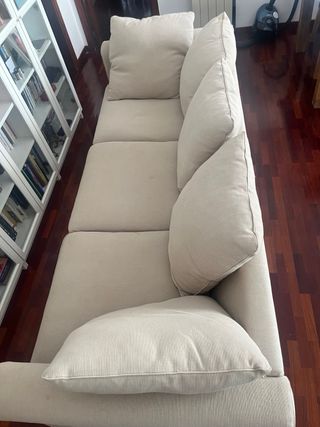 Sofá 3 plazas beige - como nuevo