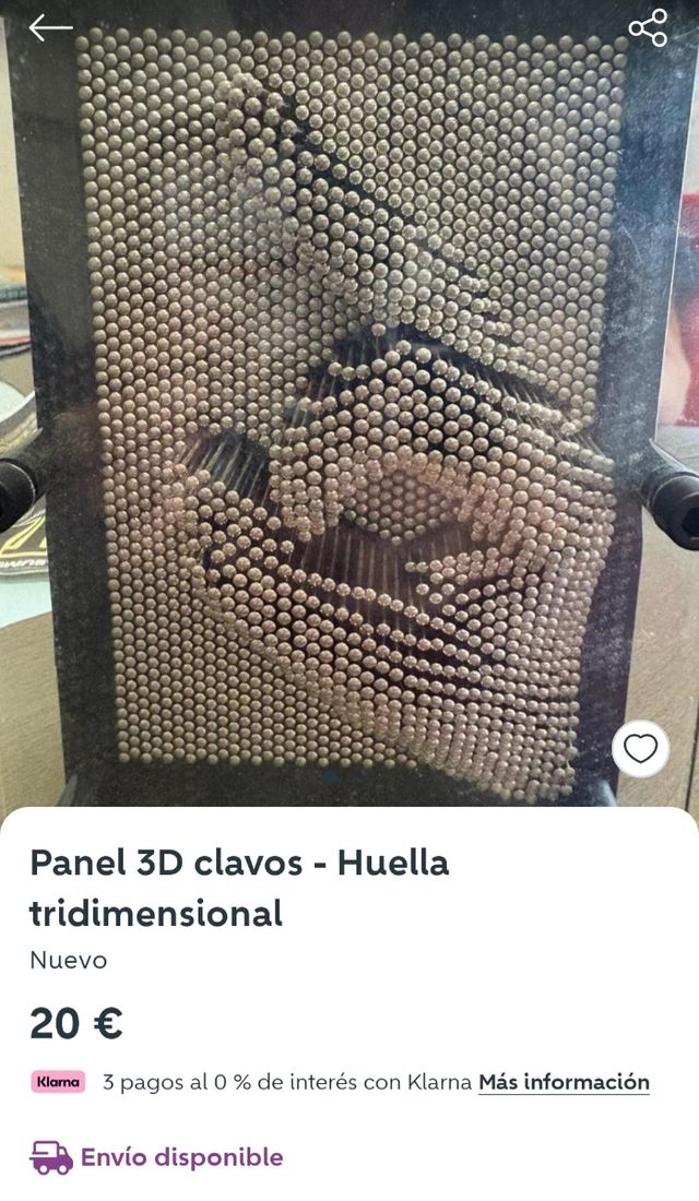 Panel 3D clavos - Huella 3D