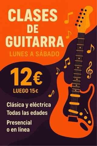 Aprende guitarra clásicas/eléctrica - Profesor
