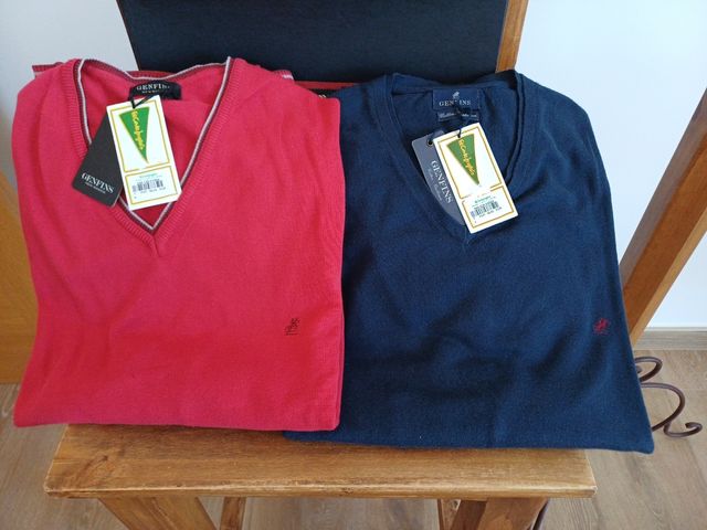 Jerseys Genfins - Algodón - Rojo & Azu Algodón100