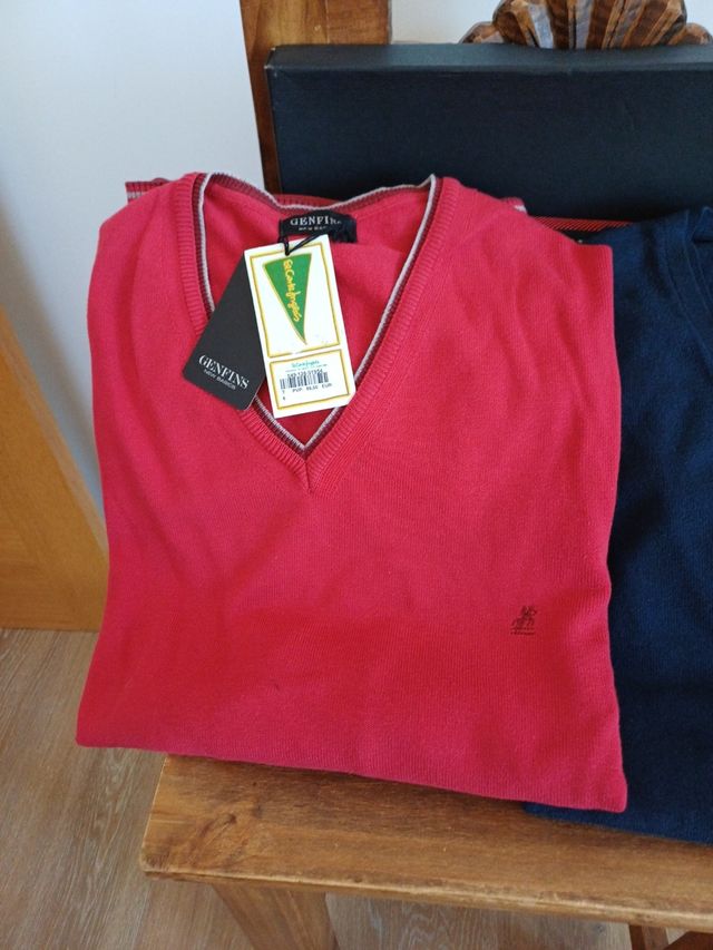 Jerseys Genfins - Algodón - Rojo & Azu Algodón100