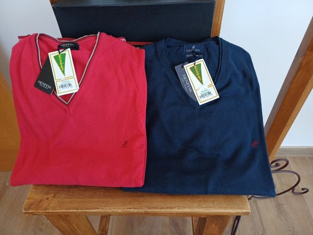 Jerseys Genfins - Algodón - Rojo & Azu Algodón100