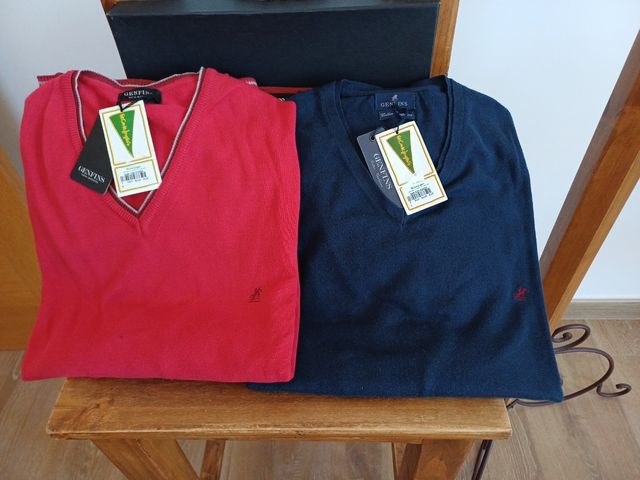 Jerseys Genfins - Algodón - Rojo & Azu Algodón100