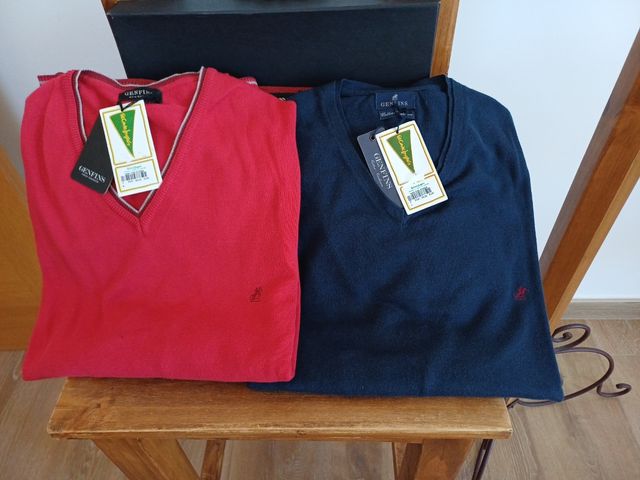 Jerseys Genfins - Algodón - Rojo & Azu Algodón100