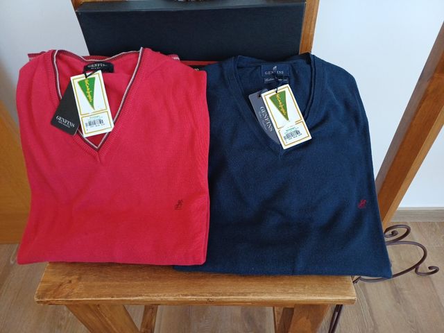 Jerseys Genfins - Algodón - Rojo & Azu Algodón100