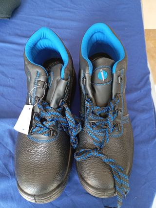 Zapatos seguridad - negros y azules