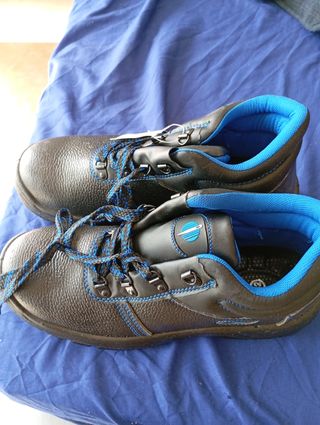 Zapatos seguridad - negros y azules