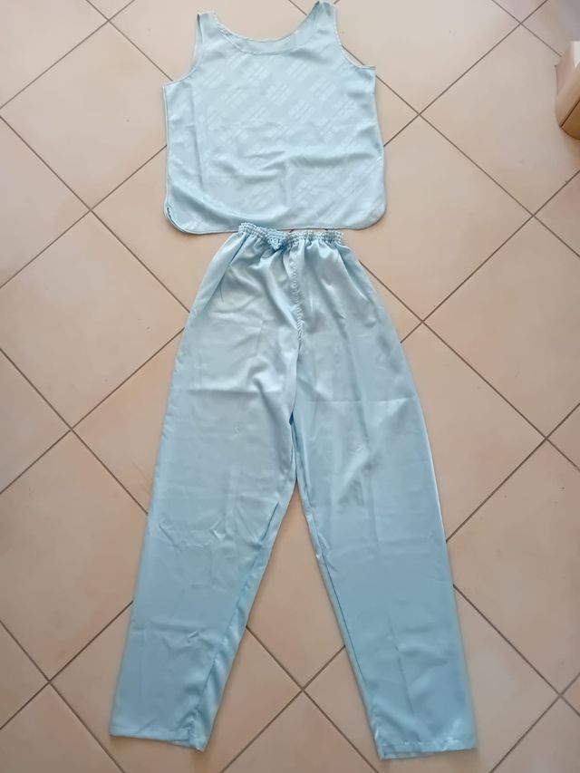 Pigiama donna Andra Lingerie turchese.