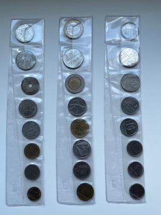 Monedas antiguas Italia-Francia-Brasil