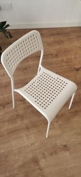 Silla ADDE Ikea blanca (4 unidades)