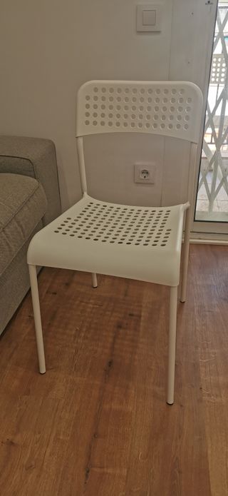Silla ADDE Ikea blanca (4 unidades)