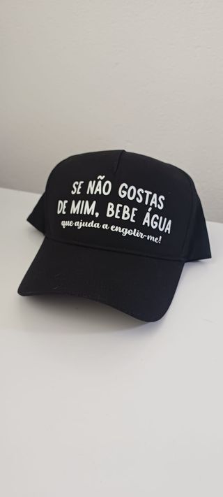 Boné Preto - Frase personalizada