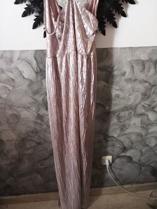 Vestido metalizado rosa - Fiesta
