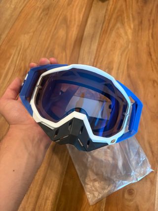 Maschera MX/Enduro Blu Specchiata