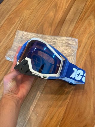 Maschera MX/Enduro Blu Specchiata