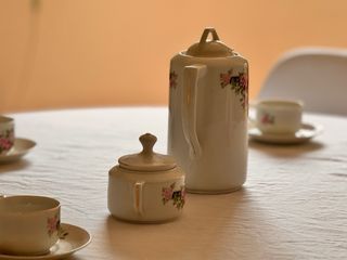 Juego té/café porcelana antiguo