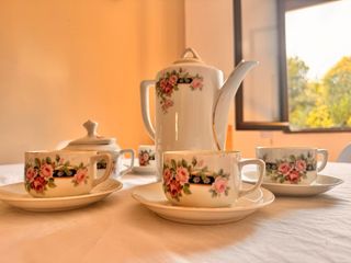 Juego té/café porcelana antiguo