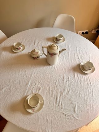 Juego té/café porcelana antiguo