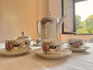 Juego té/café porcelana antiguo