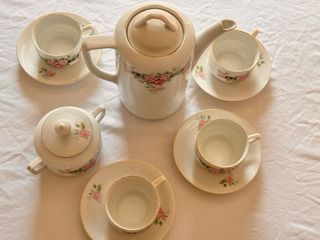 Juego té/café porcelana antiguo