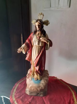 Sagrado Corazón Jesús - Figura antigua