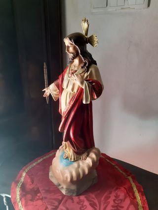 Sagrado Corazón Jesús - Figura antigua