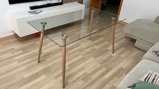 Mesa comedor cristal 140x80
