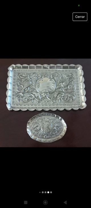 Bandeja y porta-joyas de plata 925 Pedro DURÁN 