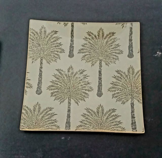 Juego de 2 Bandejas cristal - Decorativas beige/do