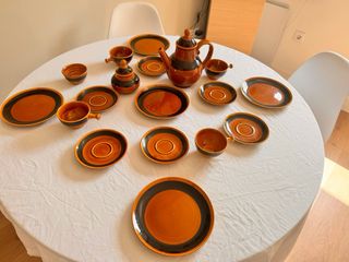 Vajilla cerámica antigua - 12 piezas