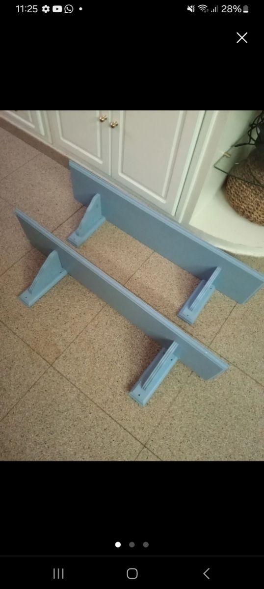 Estanterías azules de madera - 2uds