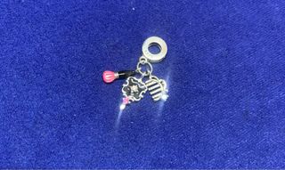 Charm Espejo, Peine, Brocha pulsera Pandora Plata