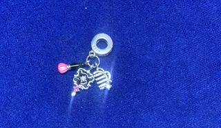 Charm Espejo, Peine, Brocha pulsera Pandora Plata