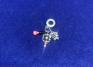 Charm Espejo, Peine, Brocha pulsera Pandora Plata