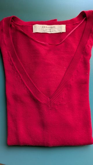 Jersey Zara Knit rojo - Talla M