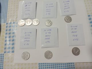 14 monete da 10 lire italiane vari anni vedi foto 