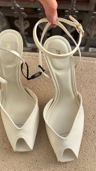 Sandalias Zara blanco roto