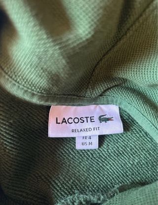 Sudadera Lacoste verde con parches