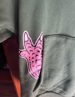 Sudadera Lacoste verde con parches