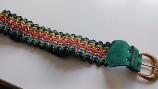 Cinturón tejido multicolor