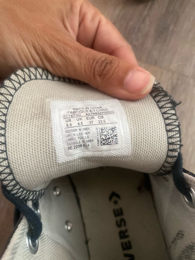 Converse plataforma negras cuero