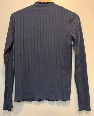 Camiseta azul manga larga