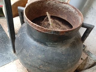 Olla de hierro antigua