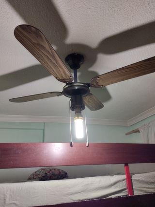 Ventilador techo madera - clásico con Luz