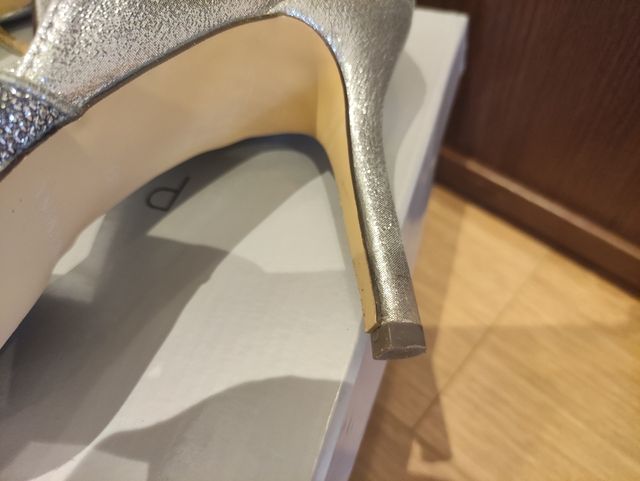 Zapatos tacón plata mujer