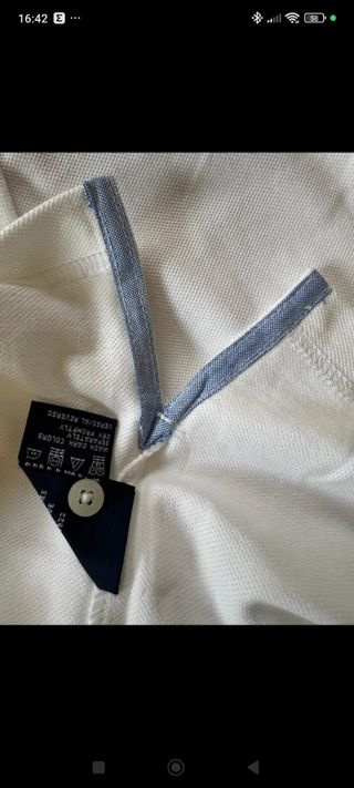 Polo Tommy Hilfiger blanco talla S