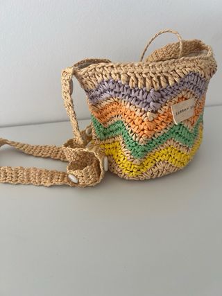 Bolso rafia Zara Kids multicolor
