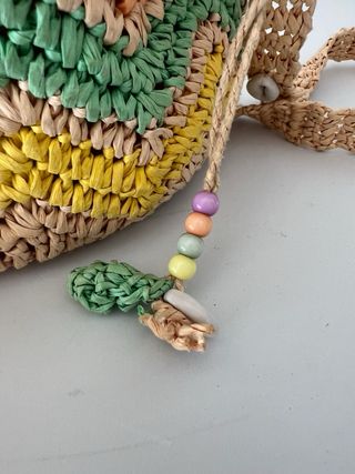 Bolso rafia Zara Kids multicolor